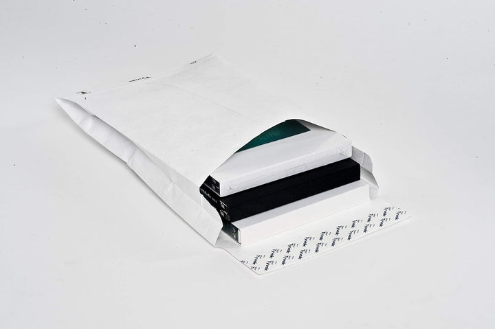 Tyvek Faltentasche mit Spitzboden B4 (353x250x38mm) haftklebend weiss 55g 100 Stück
