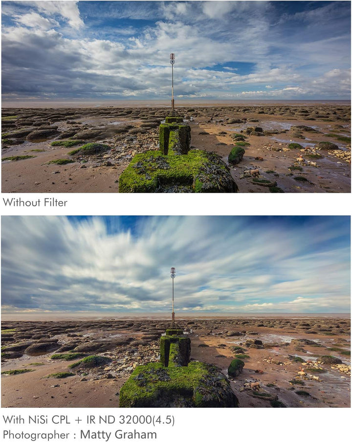 NiSi Neutral-Graufilter 75x80mm IR ND32000 4.5 (15-Blenden) ND Filter ND 32000, ND Filter ND 32000