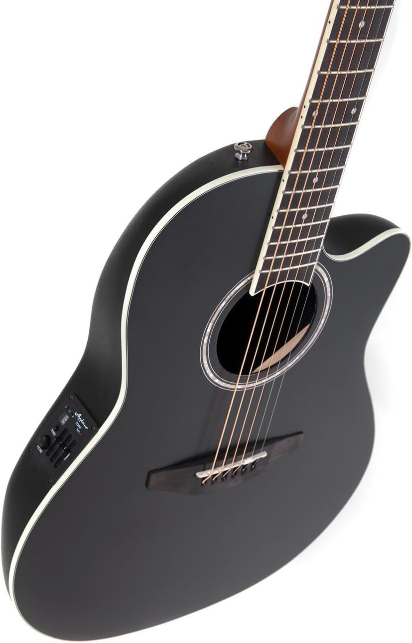 Applause E Akustikgitarre traditional AB28-5S Super Shallow Cutaway black satin AB28-5S black satin,