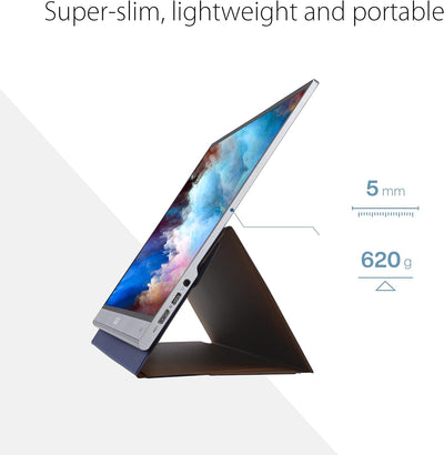 ASUS ZenScreen OLED MQ16AH - 15,6 Zoll tragbarer USB Monitor - 100% DCI-P3, Full HD 1920x1080, 16:9,