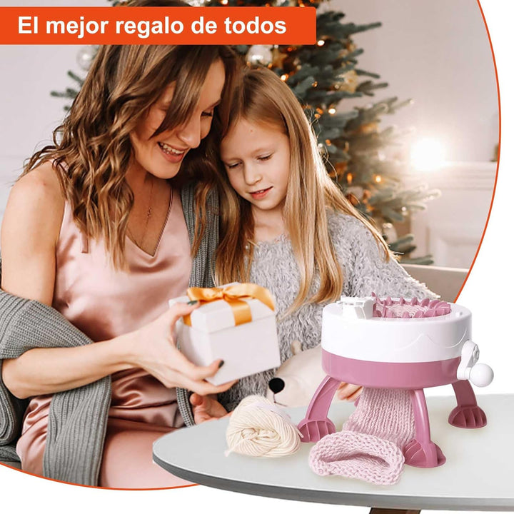 Mutuer Strickmaschine, DIY Kunststoff Handstricken Nähmaschine Kinder Weben Spielzeug Werkzeug Zubeh