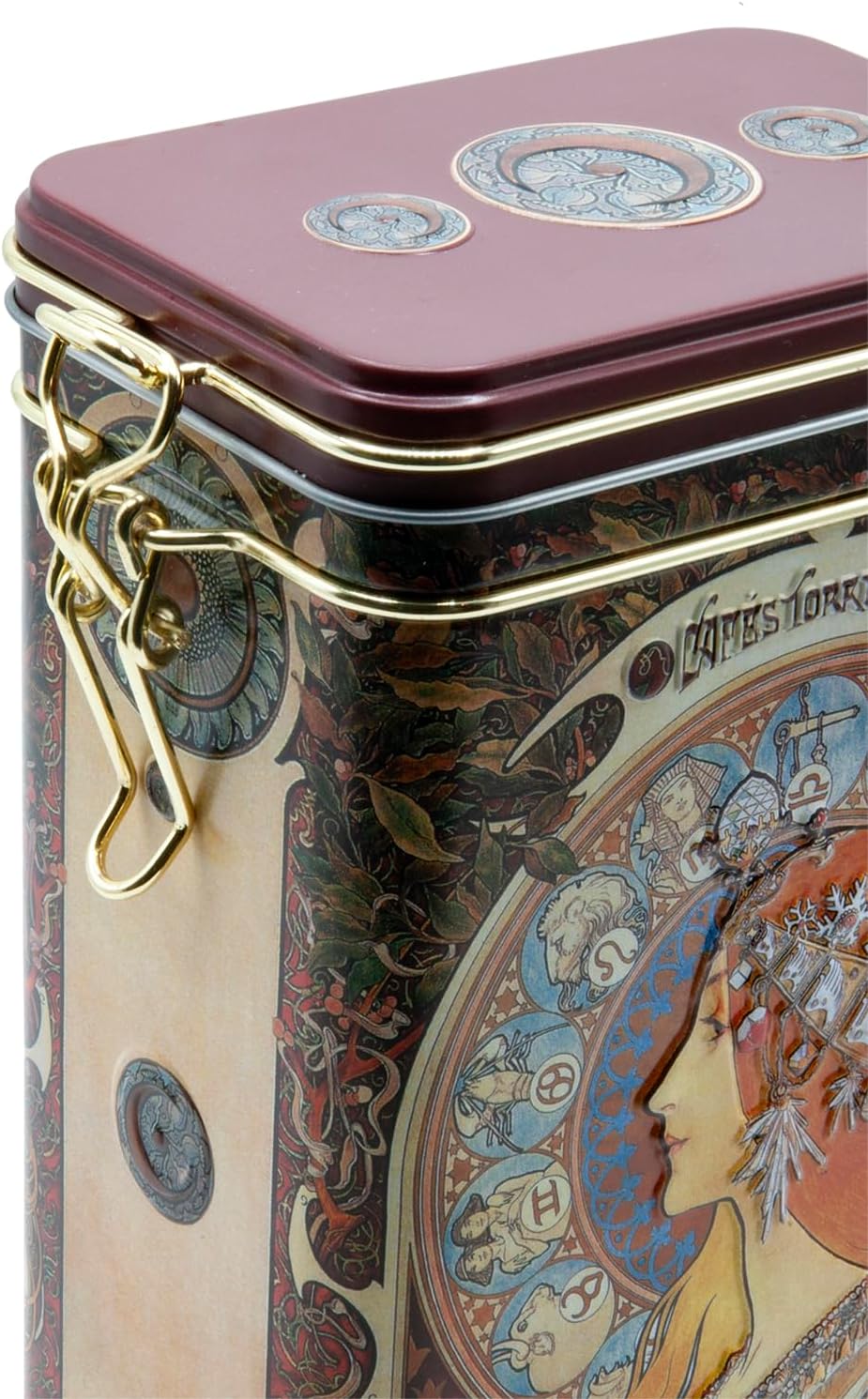 Fridolin 19399 - Vorratsdose/Kaffeedose aus Metall mit Bügelverschluss, Volumen ca. 1,4 Liter - Art