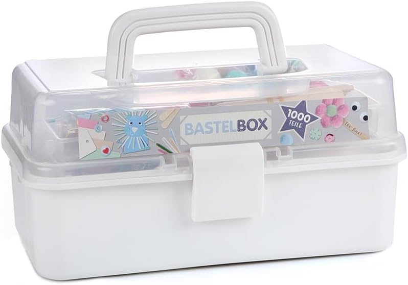 Lulubug Bastelset Kinder, 1000 Teile + Bastelanleitung | Tonkarton, Washi Tape, Chenille-Drähte, Wac