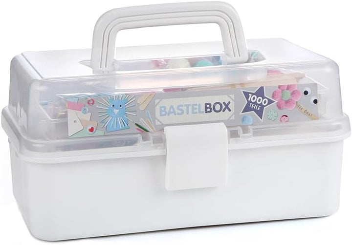 Lulubug Bastelset Kinder, 1000 Teile + Bastelanleitung | Tonkarton, Washi Tape, Chenille-Drähte, Wac