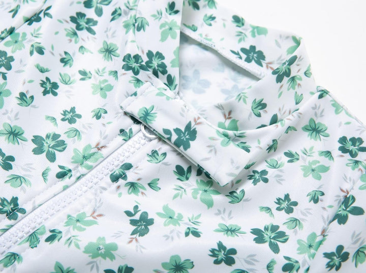 BONVERANO Baby Mädchen Recycelter Badeanzug mit einem durchgehendem Reissverschluss UV-Schutz 50+ 18
