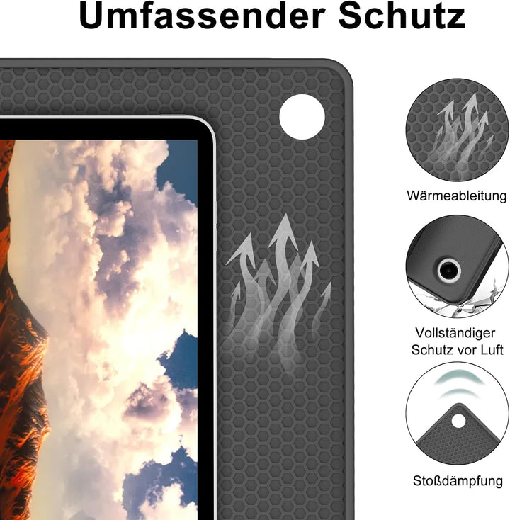 Tastatur Hülle für Samsung Galaxy Tab A9 8.7'' 2023, QWERTZ Deutsches Tastatur Magnetische Wireless