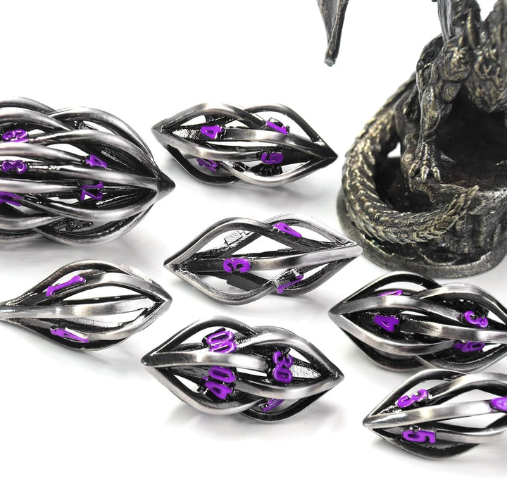 Würfelset Dungeons and Dragons Würfel, DND Würfel 7 teilig, ZHOORQI Polyedrische Würfel Set D&D Würf