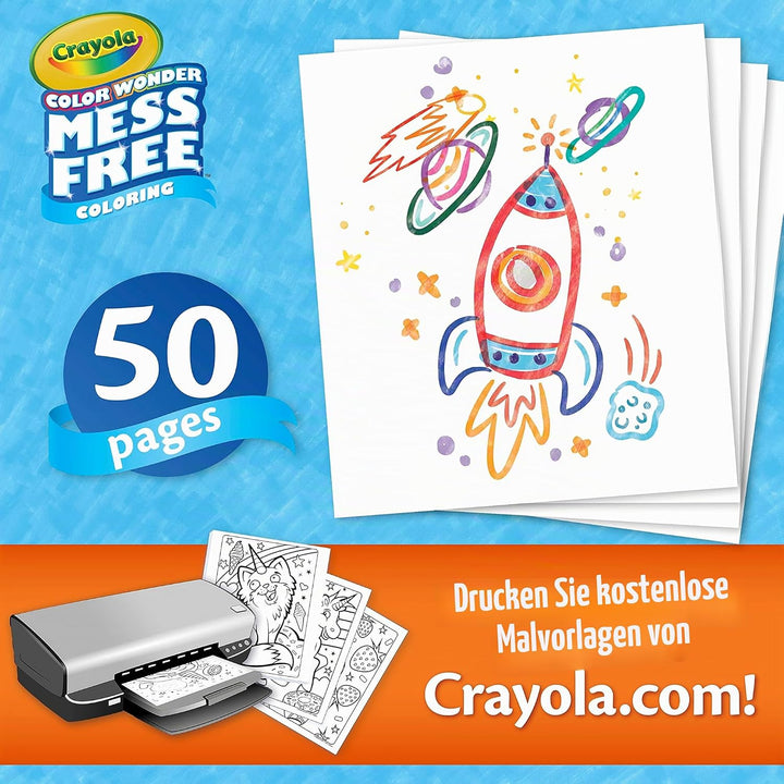 Crayola Color Wonder Mess Free Coloring, Blanko-Malseiten, 50 Stück, bedruckbares Nachfüll-Set