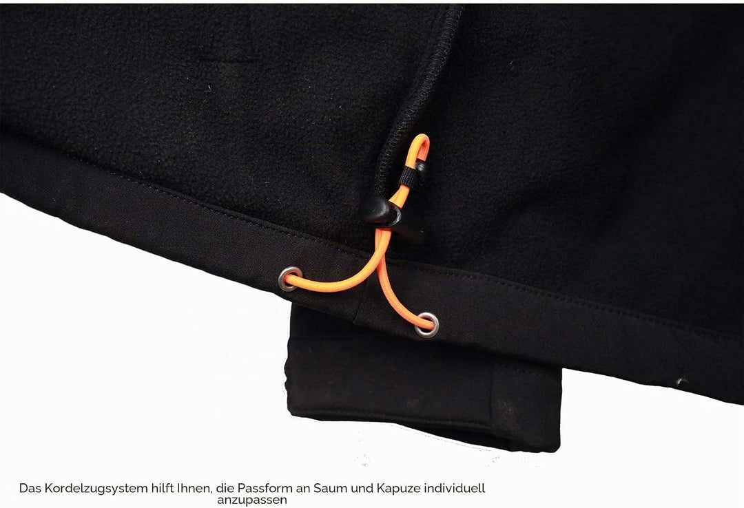 Acme Projects Fleece-Gefütterte Softshell-Jacke Herren Abnehmbare Kapuze Wasserdicht Winddicht Atmun