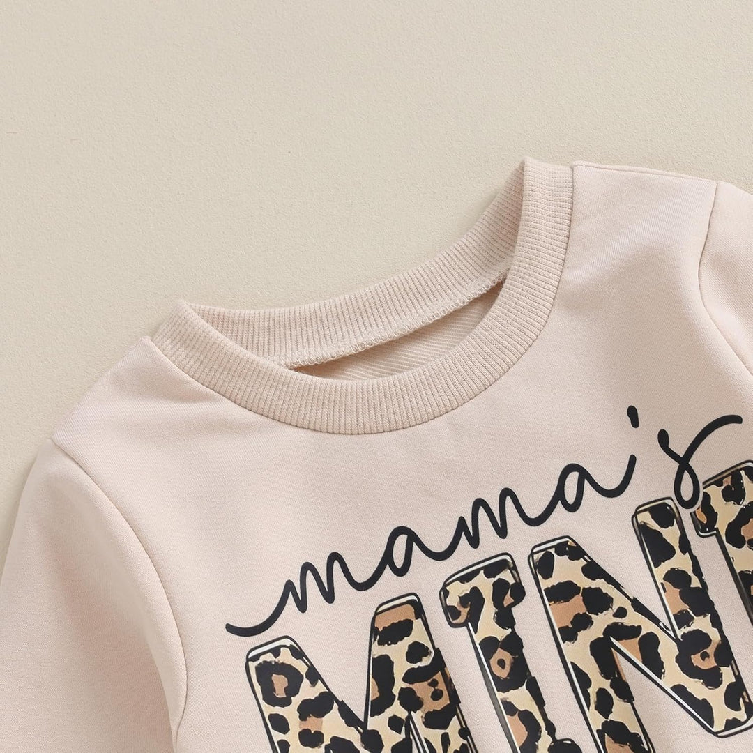 Geagodelia Baby Mädchen Kleidung Babykleidung Outfit Set Langarmshirt Sweatshirt + Leopard Hose Neug