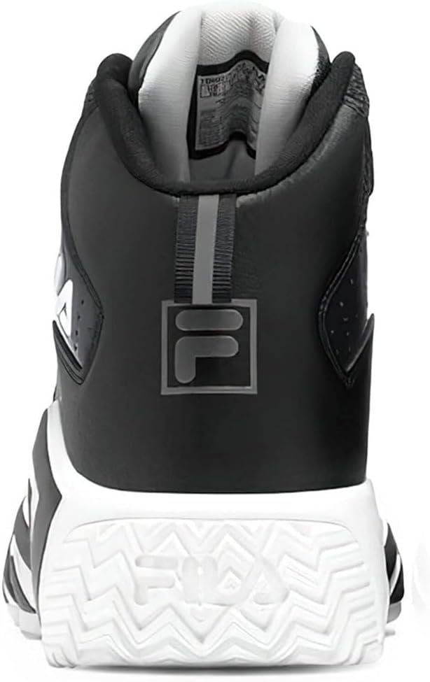 FILA Herren Leichte Basketball Mittelhohem Schaft Sneaker, 45 EU Schwarz Schwarz Weiß