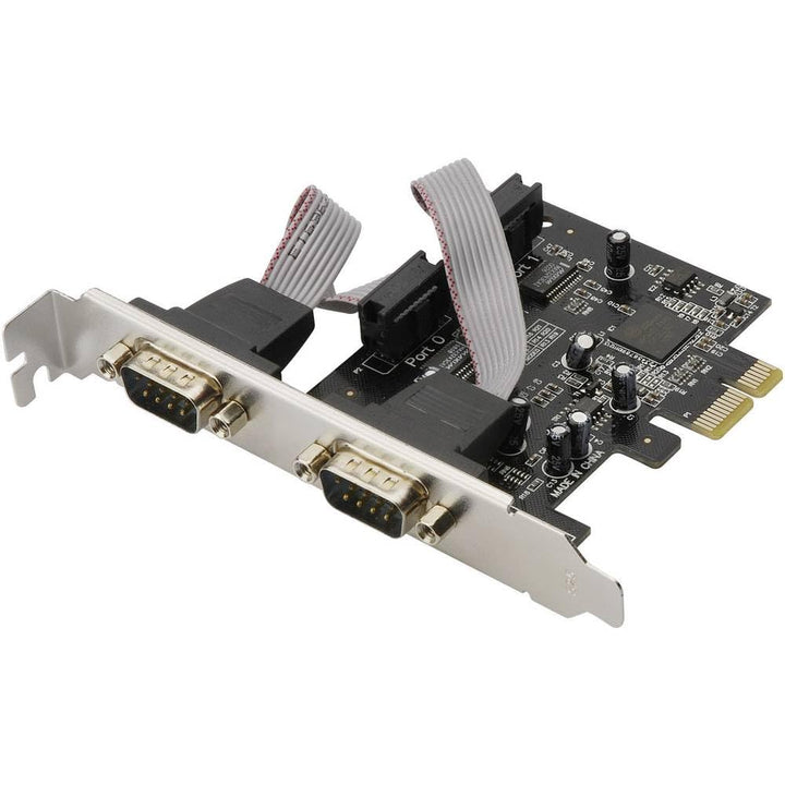 DIGITUS IO-Karte - PCIe - Serielle Schnittstellen-Karte - 2-Port DSUB-9 - Chipsatz ASIX99100 IO-Kart