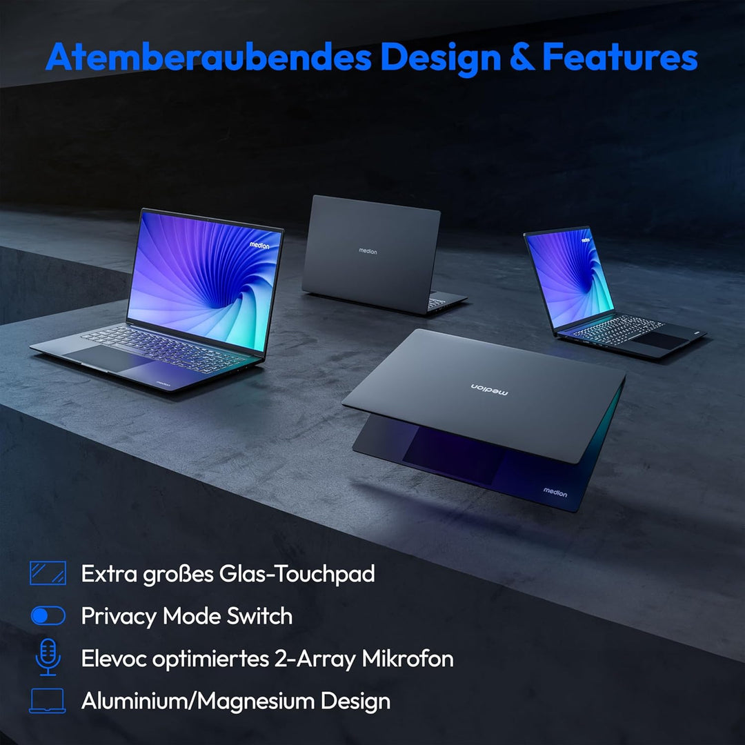 MEDION 40,6 cm (16 Zoll 4K OLED) S10 Laptop (Intel Core Ultra 7 155H, 16GB DDR5 RAM, 1TB PCIe SSD, 1