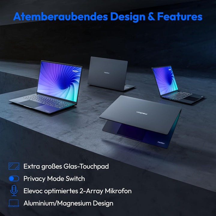 MEDION 40,6 cm (16 Zoll 4K OLED) S10 Laptop (Intel Core Ultra 7 155H, 16GB DDR5 RAM, 1TB PCIe SSD, 1