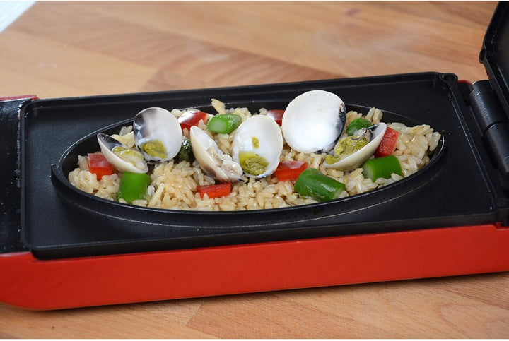Kontaktgrill Express Cooker, 800 W, Antihaft-Oberfläche, Ober-Unterhitze, 3in1 - Toasten, Backen, Gr