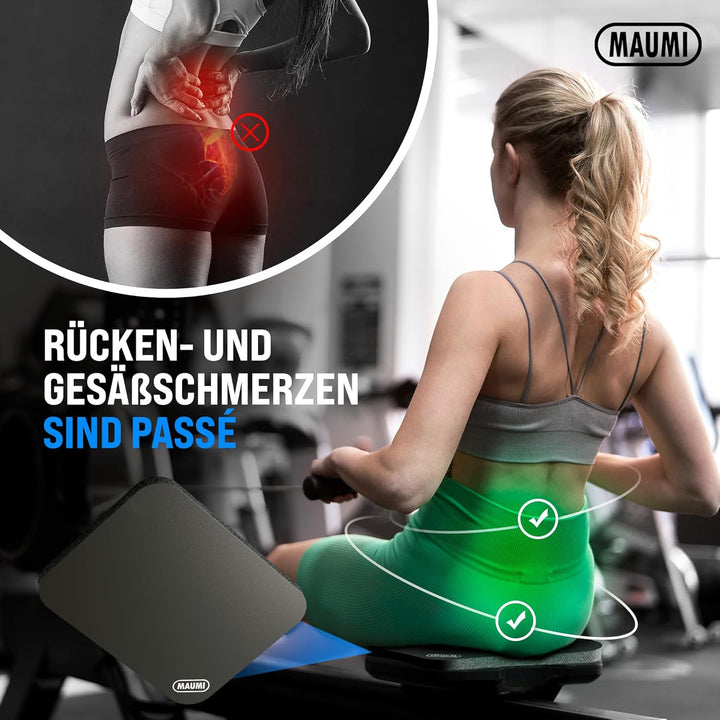 MAUMI Sitzauflage für Concept 2 Rudergerät Model D/E – Ergonomisches Sitzkissen für Waterrower, Kend