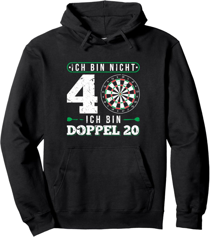 40. Geburtstag Geschenk Dartspieler Lustiges Dart Spruch Pullover Hoodie