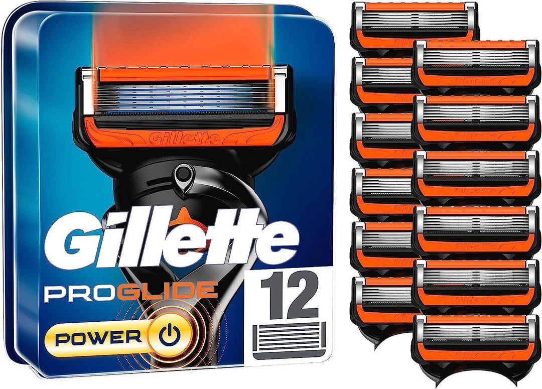 Gillette ProGlide Power Rasierklingen, 12 Ersatzklingen für Nassrasierer Herren mit 5-fach Klinge Al
