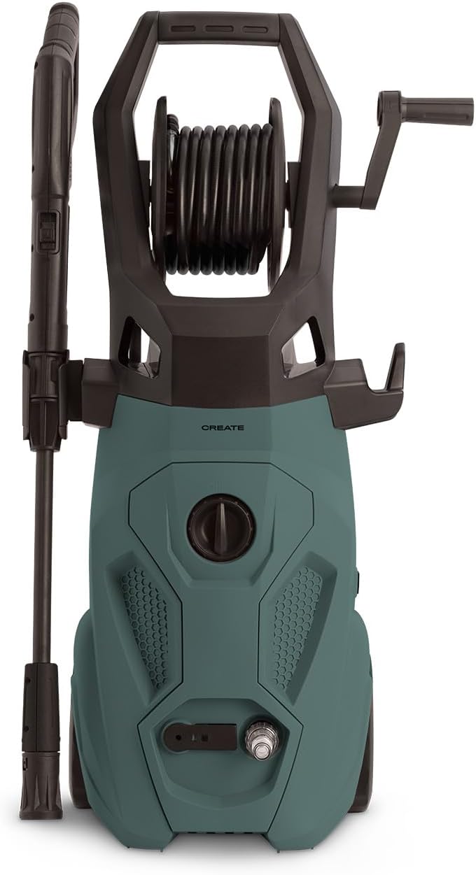 CREATE Hochdruckreiniger, 2200 W, leistungsstark, tragbar, speziell für Aussen und Fahrzeuge, Durchf