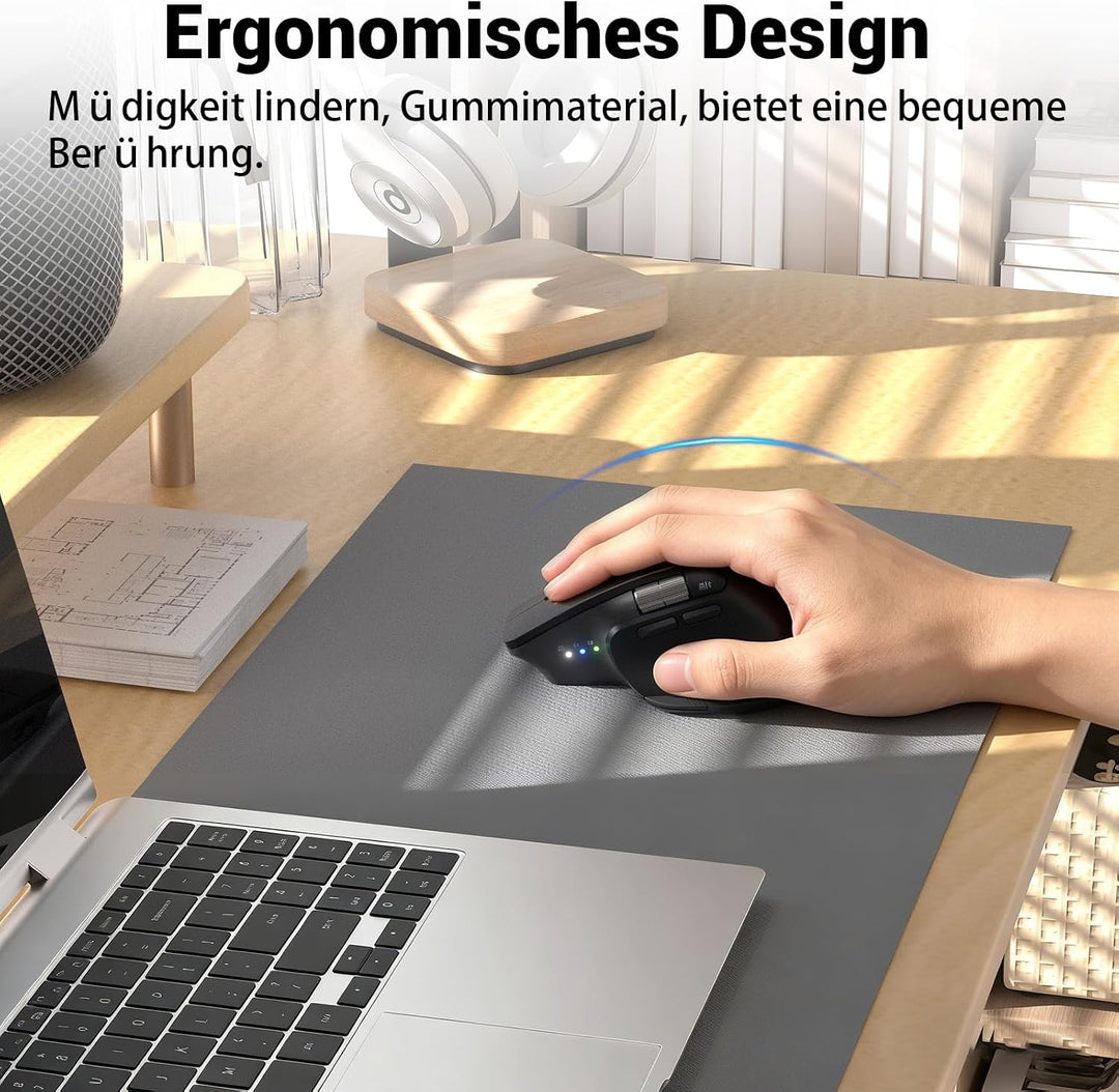 INFINMIND L551 Pro+ Kabellose Maus, programmierbare Bluetooth-Maus, geräuschlose Mehrgeräte-Design m