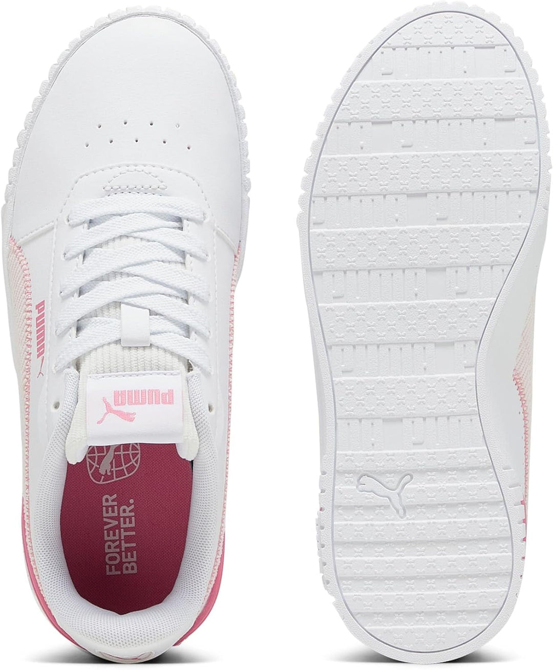 PUMA Mädchen Carina 2.0 Corduroy Jr Sneaker 37 EU Puma White Frosty Pink Strawberry Burst, 37 EU Pum