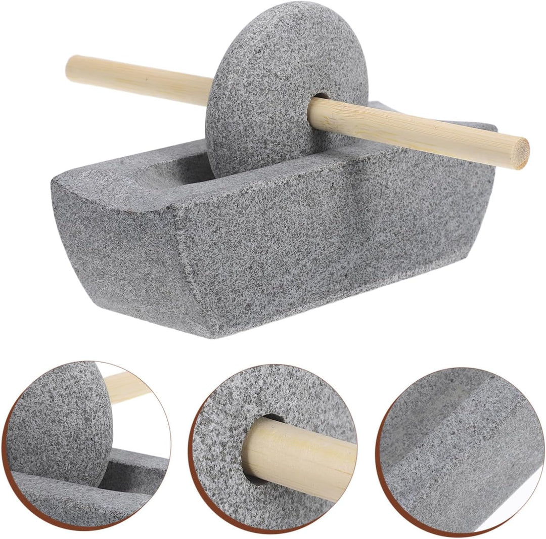 Ciieeo Manuelle Steinmühle Handdrehmühle Mit Steinmörser Kompakte Effiziente Kräuter Teemühle Tradit
