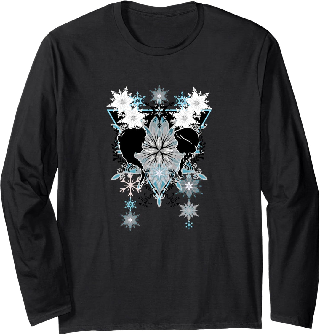 Disney Frozen Elsa Anna Snowflake Boho Langarmshirt