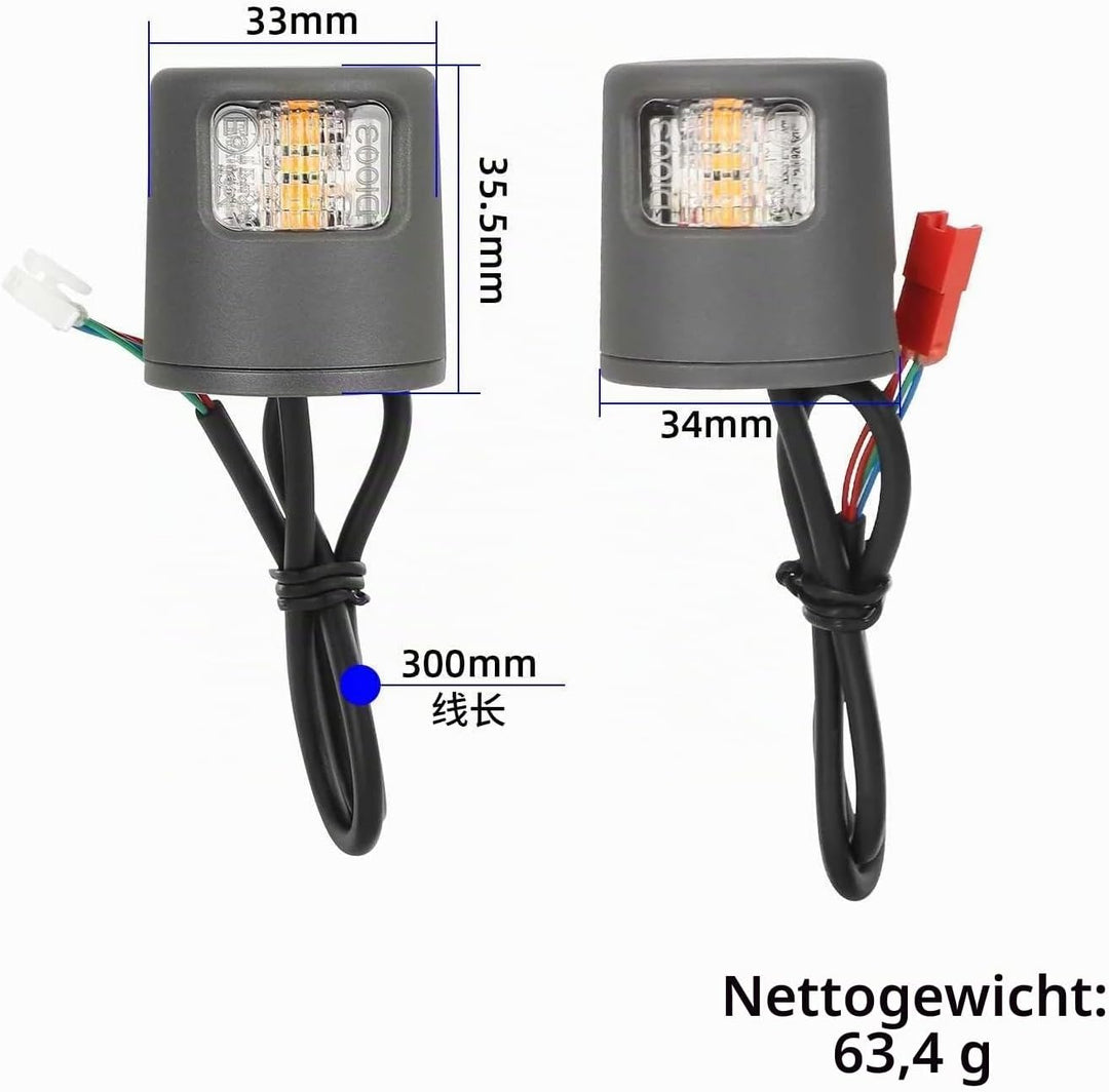 myBESTscooter – Ersatz-Blinker für Xiaomi 4 Lite 2. Generation Mi5 Plus Elektroroller