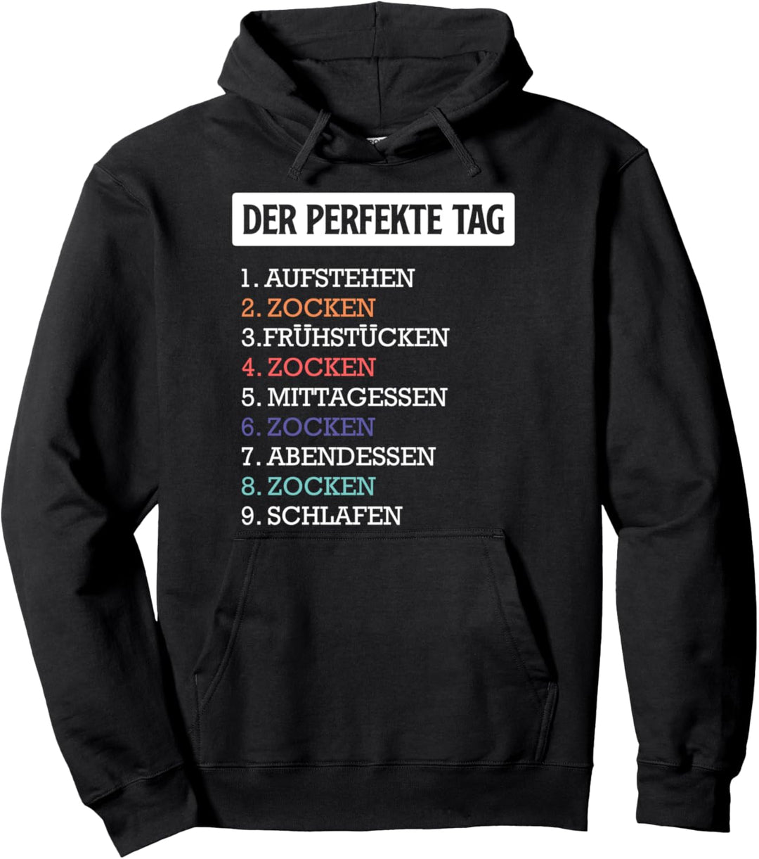 Mann Frau zocken Der Perfekte Tag Zocker Gamer Pullover Hoodie