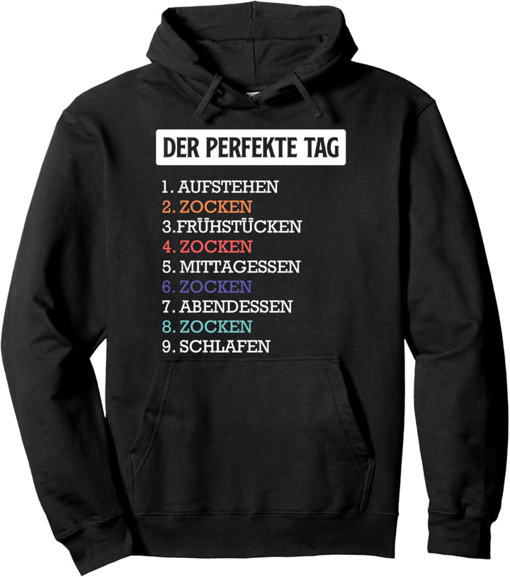 Mann Frau zocken Der Perfekte Tag Zocker Gamer Pullover Hoodie