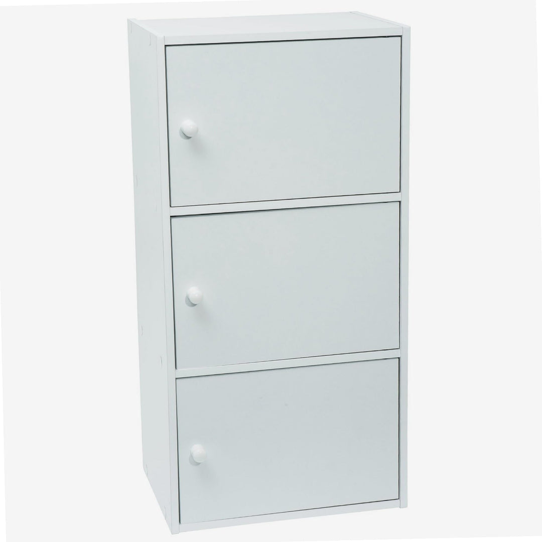 WERKA PRO Weisses Möbel mit Türen 3 Türen (80 x 40 x 29 cm) 3 Türen (80 x 40 x 29 cm) Weiss, 3 Türen