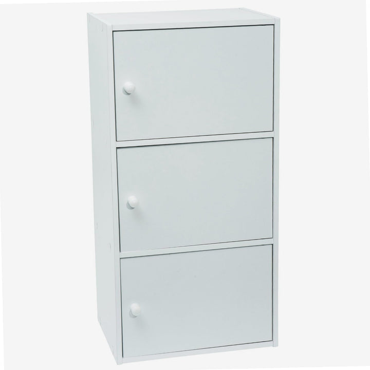 WERKA PRO Weisses Möbel mit Türen 3 Türen (80 x 40 x 29 cm) 3 Türen (80 x 40 x 29 cm) Weiss, 3 Türen