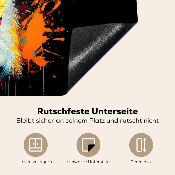 Herdabdeckplatte 80x52 cm Einteilig Ceranfeld Abdeckplatte für Induktionsschutz Ceranfeldabdeckung V