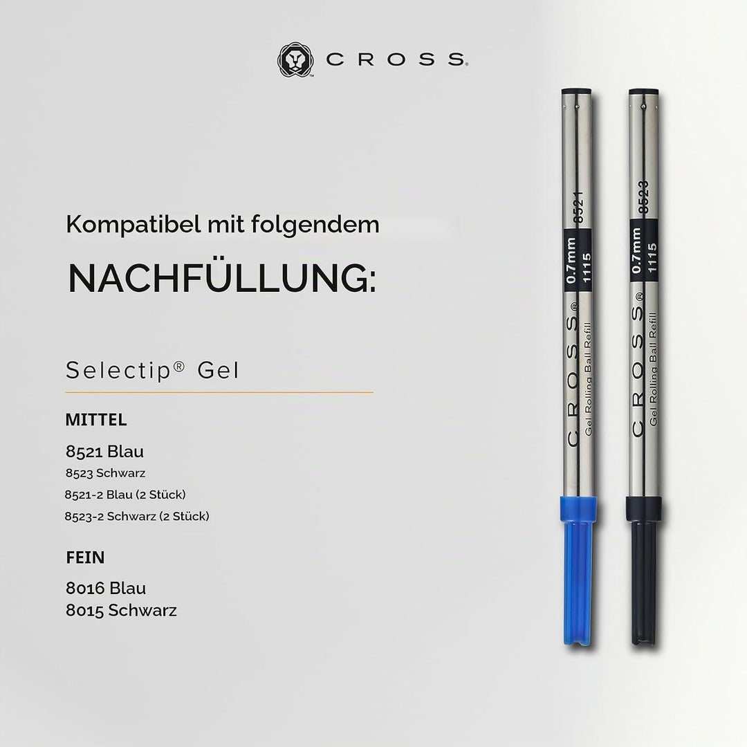 Cross Edge Rollerball (Strichstärke M, Schreibfarbe: schwarz, nachfüllbar, inkl. Premium Geschenkbox