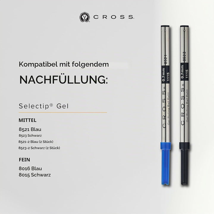 Cross Edge Rollerball (Strichstärke M, Schreibfarbe: schwarz, nachfüllbar, inkl. Premium Geschenkbox