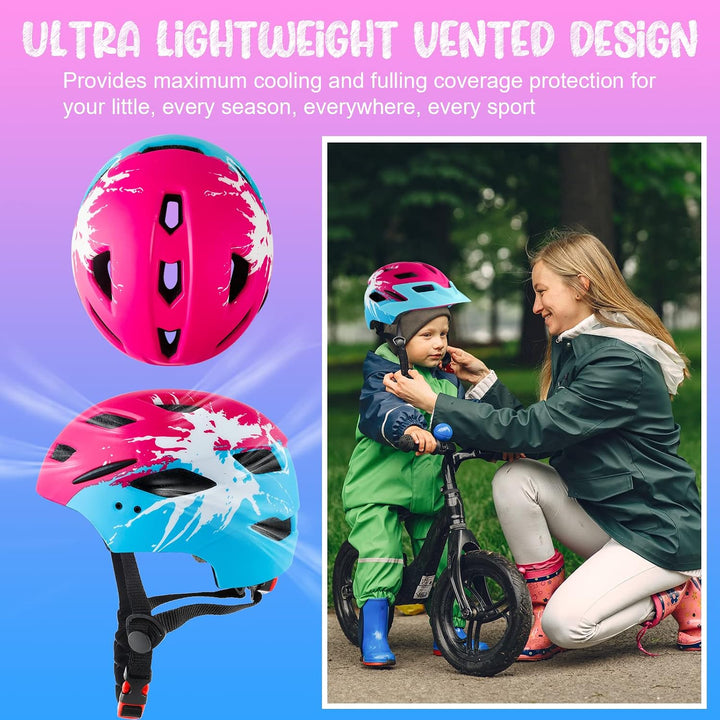 RaMokey Fahrradhelm Kinder, Fahrradhelm mit Licht für Kinder Leichter Kinderhelm mit Verstellbares Z
