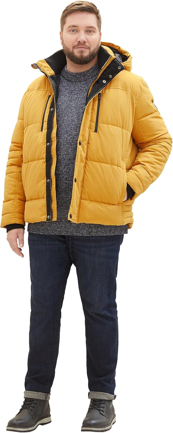 TOM TAILOR Herren Winterjacke mit Abnehmbarer Kapuze 5XL 10533 - Golden Fall, 5XL 10533 - Golden Fal