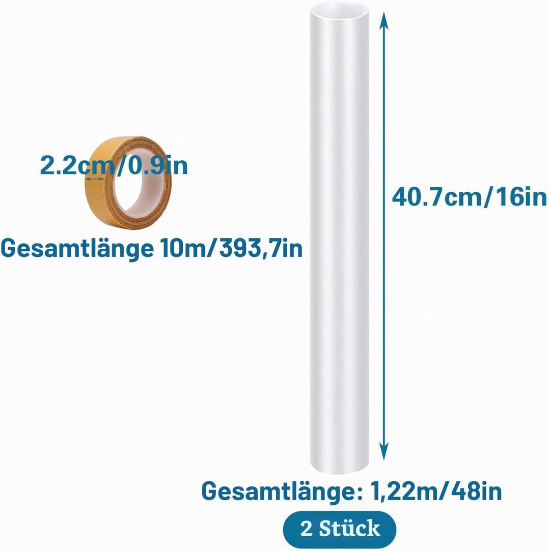 2 Stück Katzentoilette Pee Shields 407x1220 mm mit 1 Rolle Transparentes Klebeband Spritzschutz für
