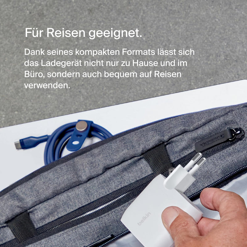 Belkin BoostCharge USB-C PD-Ladegerät mit 2 Anschlüssen und PPS, 60 Wfür Apple iPhone, iPad, Samsung