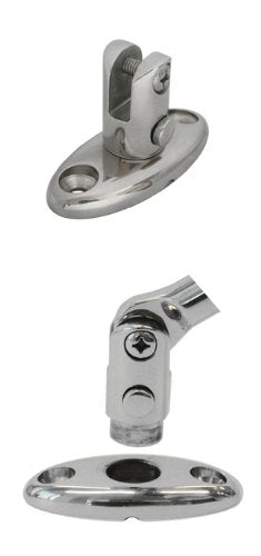 Yacht Steel Verdeckbeschlag, 90°, teilbar, A4, 75x35mm, 47mm