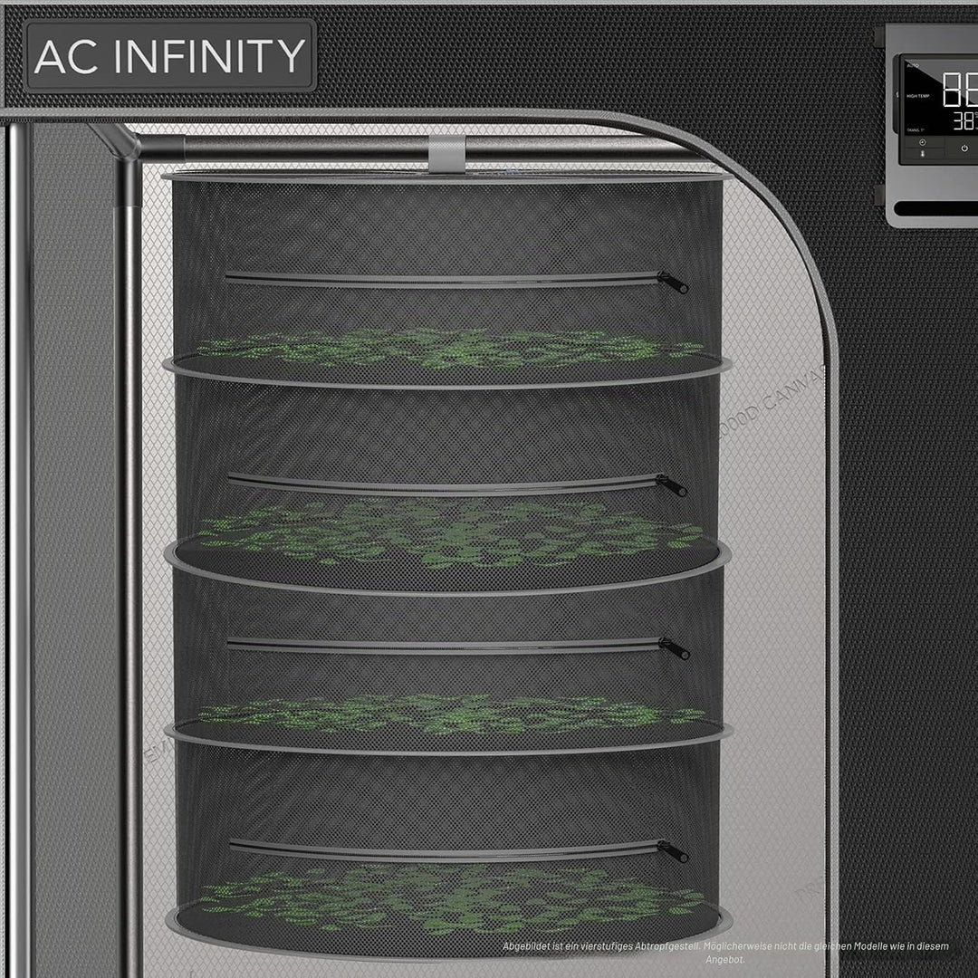 AC Infinity Kräuter-Trockengestell, 8-lagiges Hängenetz für Pflanzen, Samen und Knospen, 61 cm Durch