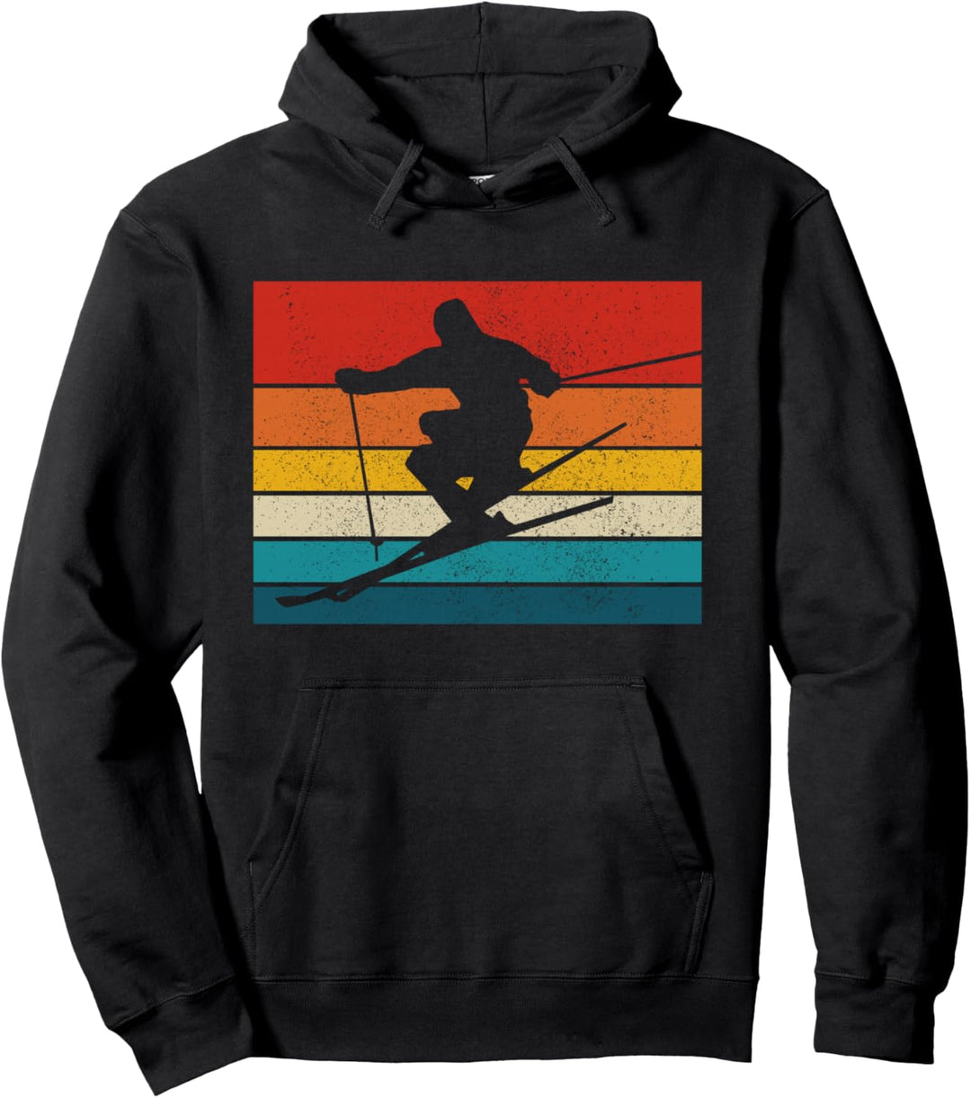 Ski Vintage Retro Freeski Freestyle Skifahrer Geschenk Pullover Hoodie
