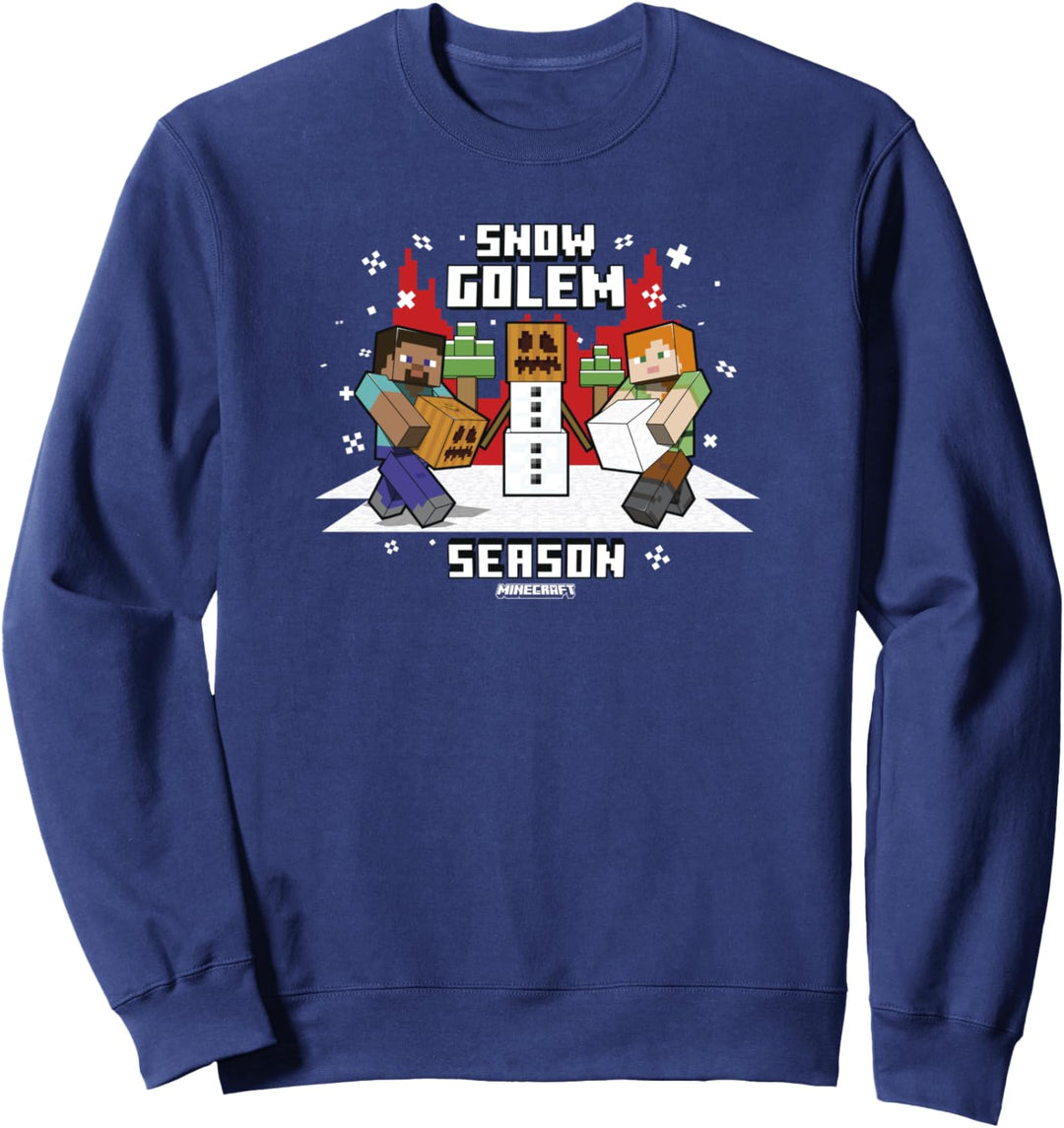 Minecraft Christmas Snow Golem Season Sweatshirt