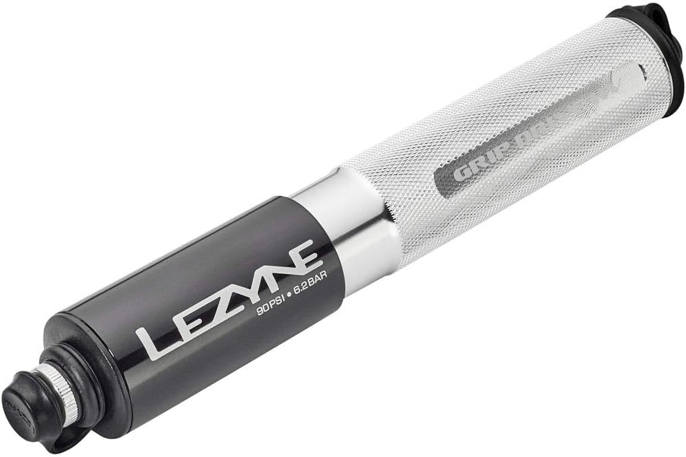 Lezyne Unisex-Adult Grip Drive Hv Minipumpe S 185mm silber, S 185mm silber