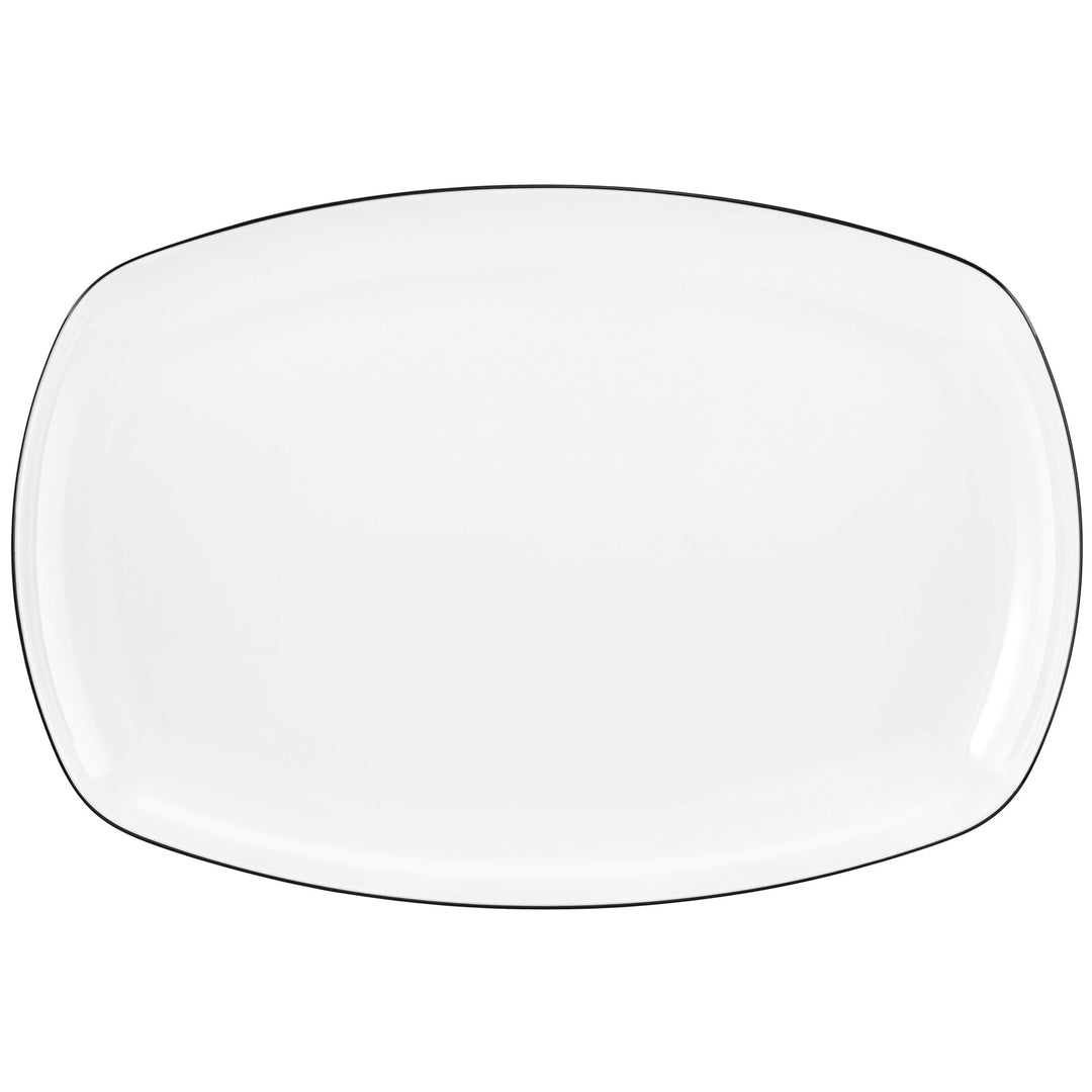 Seltmann 001.755629 Lido Black Line Platte, Rechteckig, 35cm x 24cm, Schwarz