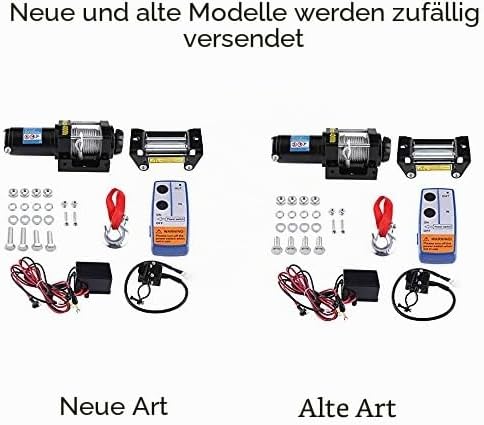 12V Elektrische Seilwinde mit Funkfernbedienung, Motorwinde Flaschenzug Hebezug, Elektrische Seilzug