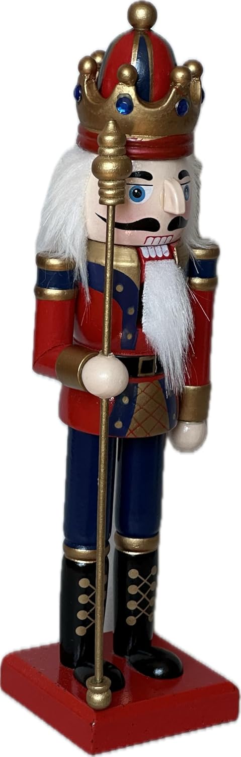 MaRab Traditionelle Nutcracker Nussknacker Aus Holz ca. 25 cm hoch Tisch - Deko