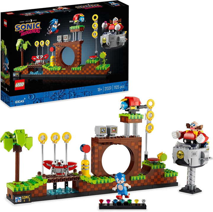 LEGO Ideas 21331 Sonic The Hedgehog – Green Hill Zone Set mit Dr. Eggmann, Egg-Mobil und weiteren Fi