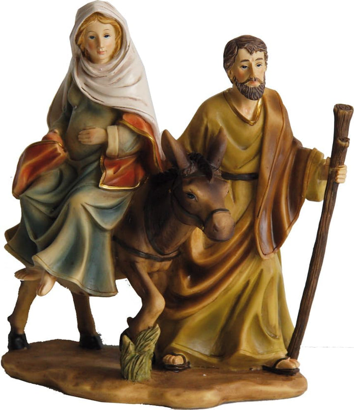 FADEDA Herbergssuche/Höhe:14 cm/handbemalt/detailgetreue Krippen Figuren - Weihnachten Tisch Dekorat