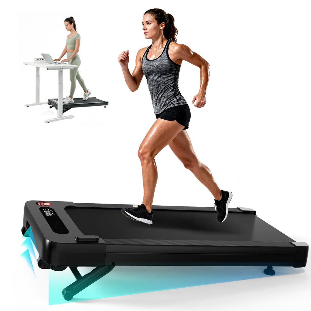 Bluearth Walking Pad mit 10% Automatische Steigung, Max 150KG, 2.5PS Leiser Motor, Laufband Schreibt
